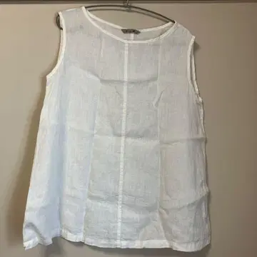 FLW 화이트 슬리브리스 셔츠 fog linen work