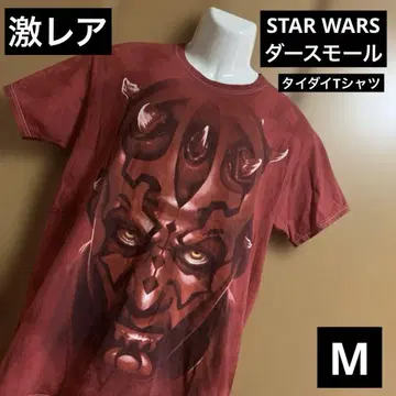 초레어 STAR WARS 다스 몰 빅 프린트 타이다이 티셔츠 M