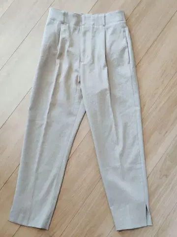 Spick and Span 린넨 라이크 테이퍼드 팬츠 베이지