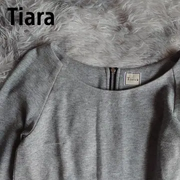 Tiara 그레이 페플럼 탑 긴팔