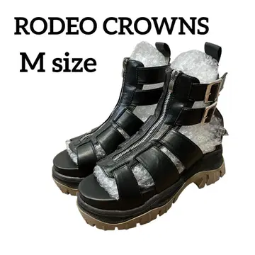RODEO CROWNS 글래디에이터 샌들 통굽 스트랩