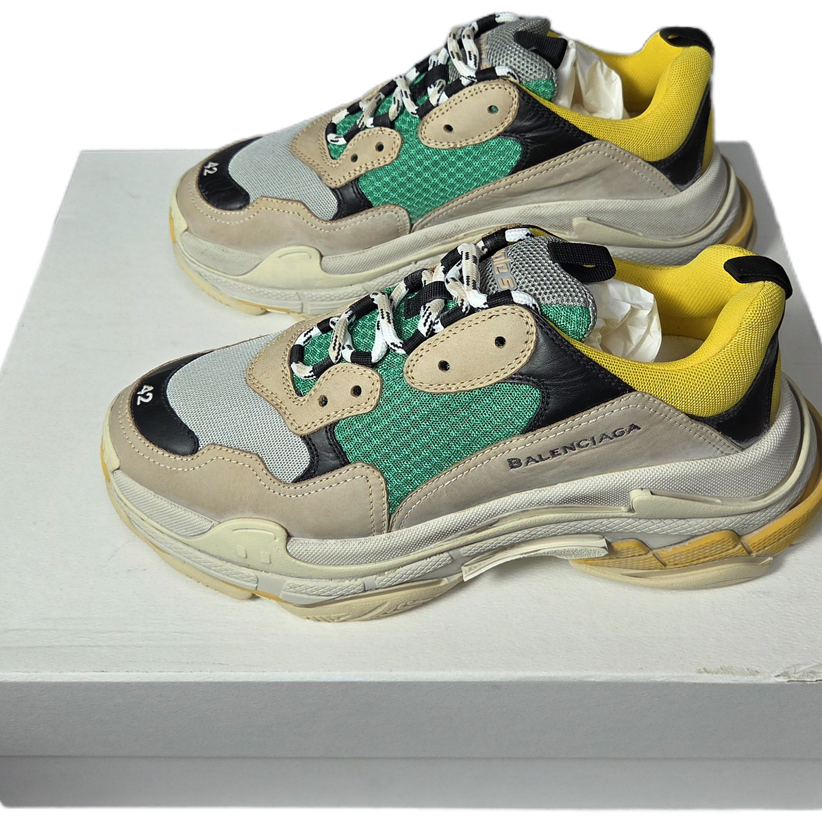 balencia triple s 42 イタリア製 Balenciaga Triple S Split EU Size 42 US 9 Split White Gray
