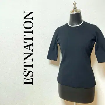 ESTNATION 바이컬러 풀오버 썸머 니트