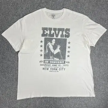 Elvis Presley concert Tee 2XL 빅 사이즈 화이트