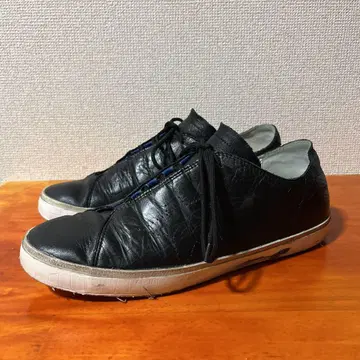 골든구스 27cm 42 가죽 블랙 검정 빈티지