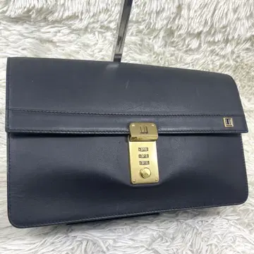 dunhill 세컨드 백 클러치백 가죽 골드 금장 장식