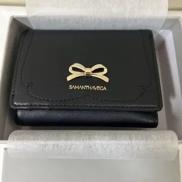 SAMANTHAVEGA 블랙 3단 폴더형 지갑