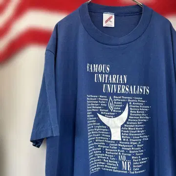 90s USA 구제 의류 유니버설리스트 티셔츠 XL 네이비