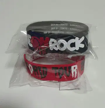 ONE OK ROCK 러버 밴드 2024 러버 밴드 빨간색 블랙 세트
