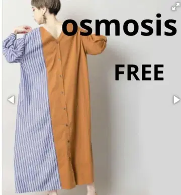 인기 상품] osmosis 느긋하게 입을 수있는 셔츠 롱 원피스 F