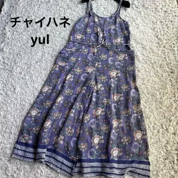 차이하네 yul 블록 프린트 살로펫 더블 거즈 동양인