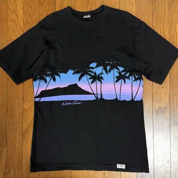 80s crazy shirt Hawaii T-shirt M 빅 사이즈
