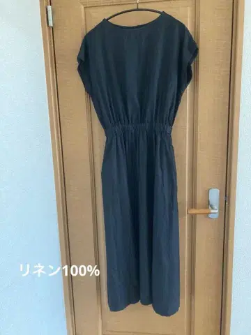어반 리서치 도어스 린넨 롱 원피스 프리 사이즈 블랙