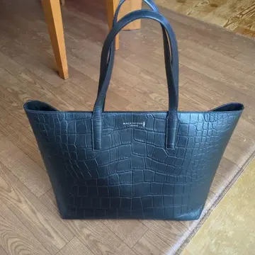 MACKINTOSH 블랙 토트백  압축 크로코