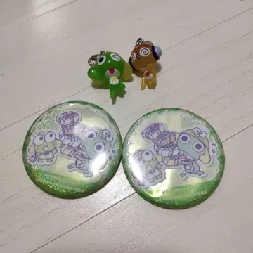 개구리 중사 케로로 캔뱃지 & 클리어 키링