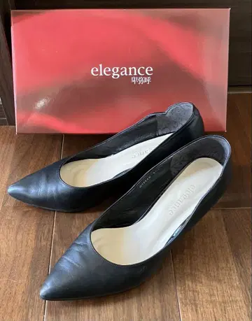 elegance 히메코 포멀 펌프스 블랙 힐 검정