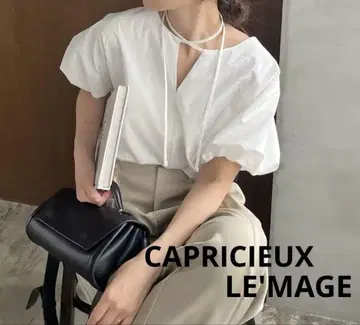 CAPRICIEUX LE'MAGE 벌룬 리본 블라우스