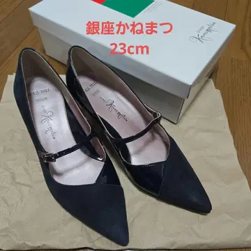 긴자 카네마츠 펌프스 네이비