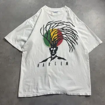 90년대 USA Harlem 레게 라스타 제작 빈티지 T-셔츠