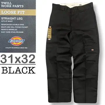 새상품 31x32 블랙 DICKIES 더블니 LOOSE FIT