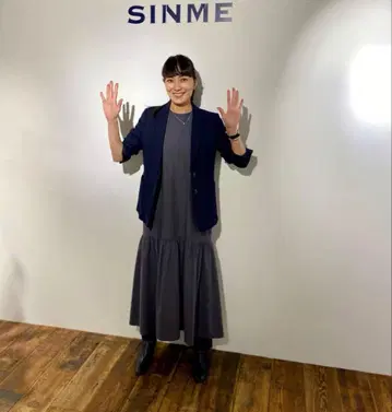 미사용 이타야 유카 씨 SINME 시메 밀리터리 크로스 원피스 흑먹색