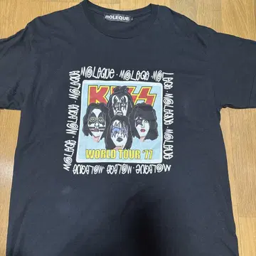 KISS WORLD TOUR '77 티셔츠 L 사이즈 블랙