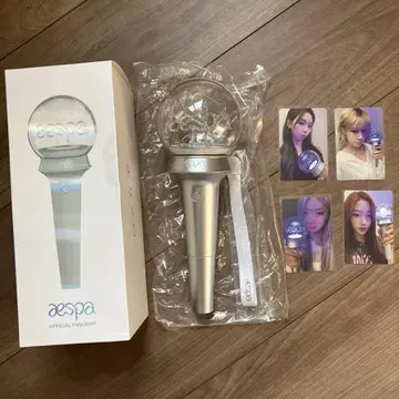 aespa 공식 응원봉 트레이딩 카드 포함