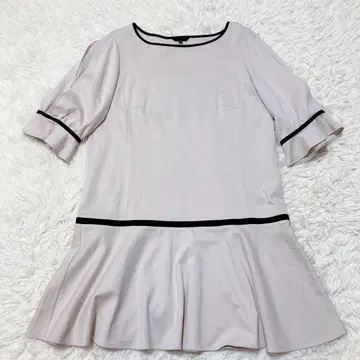 TO BE CHIC 빅 사이즈 42 파이핑 튜닉 바이컬러