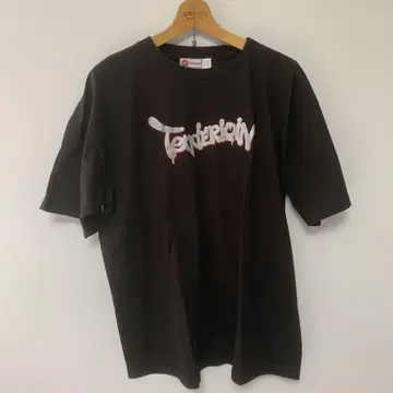 영국제 텐더 로인 TENDERLOIN 프린트 티셔츠 블랙 XL