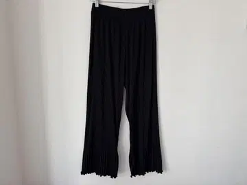 안미누 플리츠 프릴 팬츠 블랙