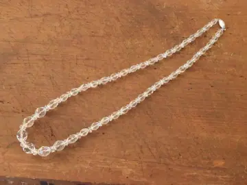 클로징 silver 수정 목걸이