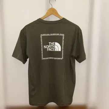 THE NORTH FACE 티셔츠 반팔 백 프린트 카키