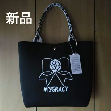 택 포함 새상품 M'SGRACY 까멜리아 블랙 백