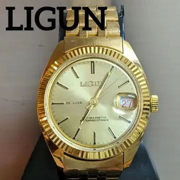 LIGUN DE LUXE 골드 남성용 수동 와인딩 워치 미사용 작동 상품