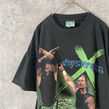 WWF degeneration X 티셔츠 오버 사이즈 남성용 L 사이즈