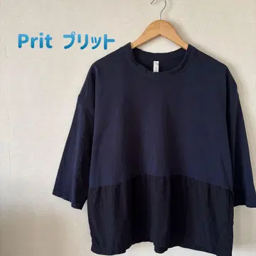Prit 넉넉한 상의 5부 소매 면 100%
