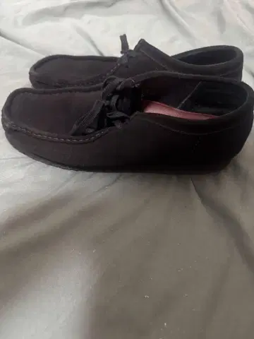 Clarks 블랙 스웨이드 신발 레이스업