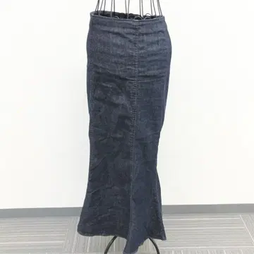 자라 ZARA 머메이드 스커트 데님 네이비 롱 기장 페미닌 청순
