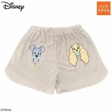 강아지 이야기 레이디와 카드놀이 파일 팬츠 숏팬츠 L