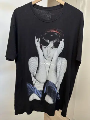 Paul McCartney 프린트 티셔츠 L 사이즈 블랙