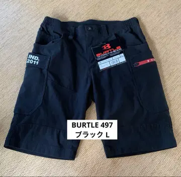 BURTLE 497 숏 카고 팬츠 L 블랙