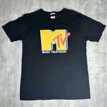 지유 X MTV 티셔츠 블랙 XL