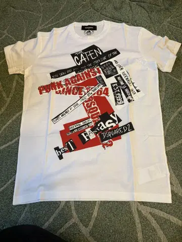 Dsquared2 로고 티셔츠 화이트 M 새상품
