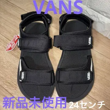 여성용 VANS 블랙 스포츠 샌들 미사용 새상품 24cm