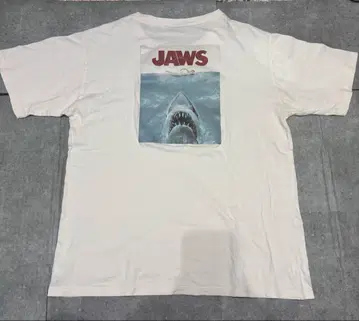 JAWS 조스 영화 티셔츠 화이트 빈티지 스타일 백 프린트