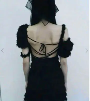 레이스 업 미니 드레스 녹이기