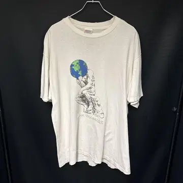90s 빈티지 티셔츠 THIK GLOBALLY 싱글 스티치