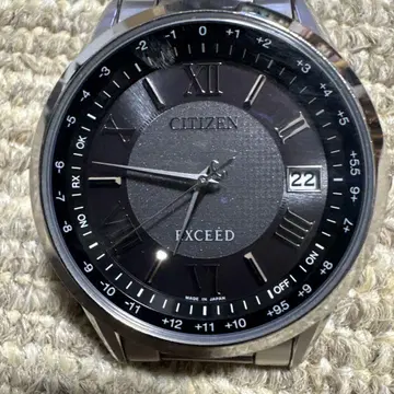 CITIZEN EXCEED 에코 드라이브 블랙 손목시계