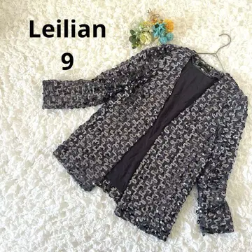 Leilian 스팽글 노카라 자켓 사이즈 9 컨디션 최상