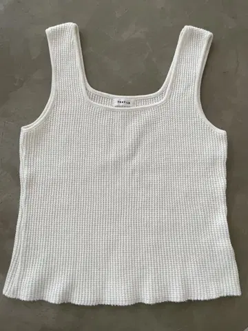 FRAY I.D 와플 탱크탑 화이트 블랙 2개 세트